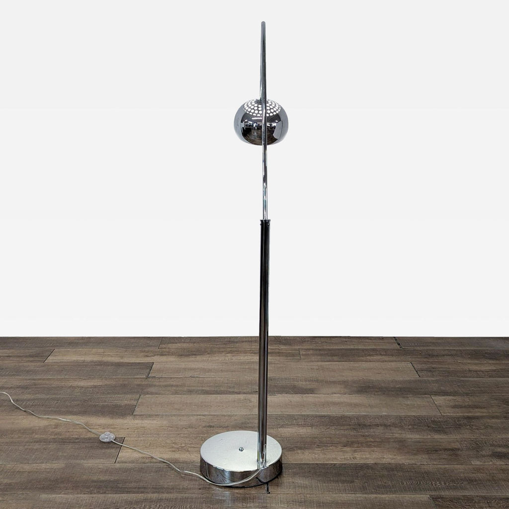 Chrome Finish Adjustable Arc Floor Lamp