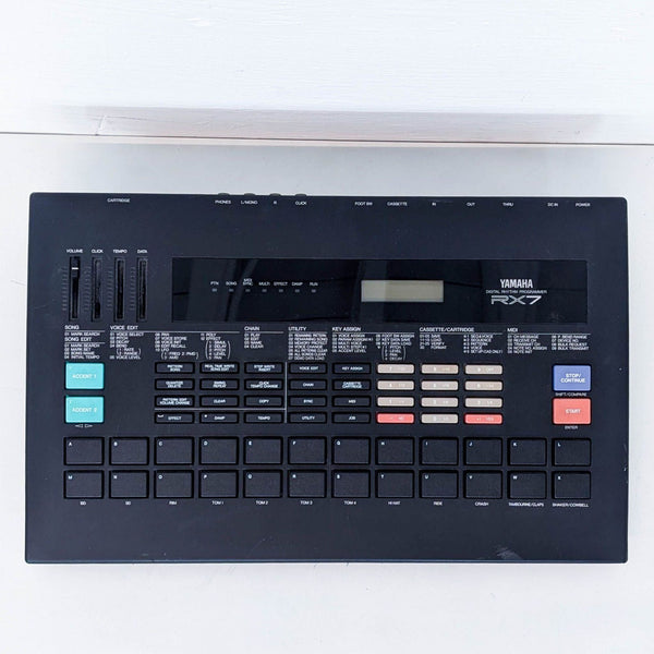 a vintage drum machine from the 1980s