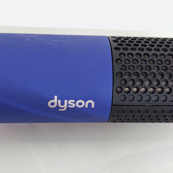 a blue and black dyson air purifier.