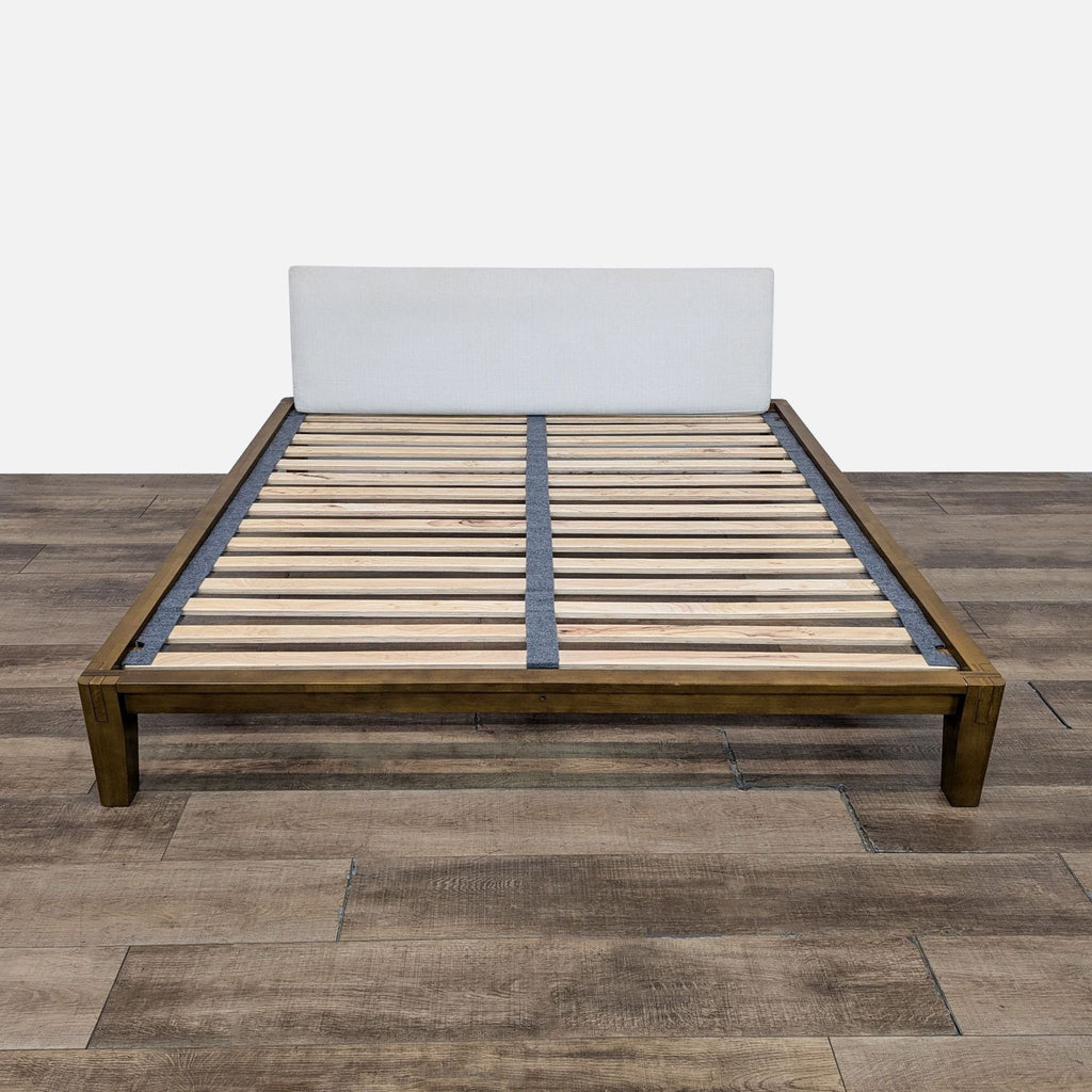 the bed frame with metal frame