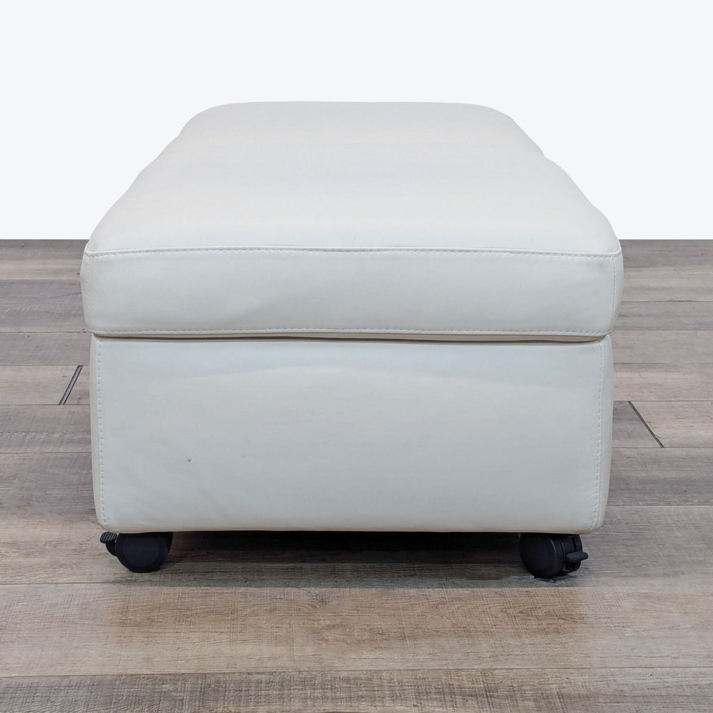 Ekornes Contemporary Leather Double Storage Ottoman/ Coffee Table