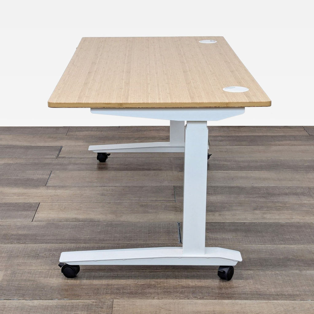 Fully Jarvis Bamboo Adjustable Standing Desk on Wheels