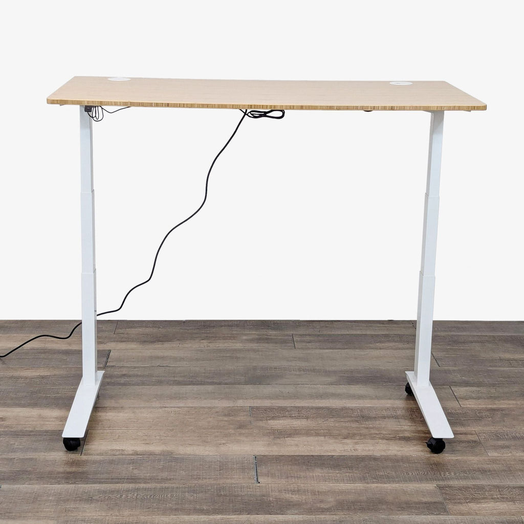 Fully Jarvis Bamboo Adjustable Standing Desk on Wheels