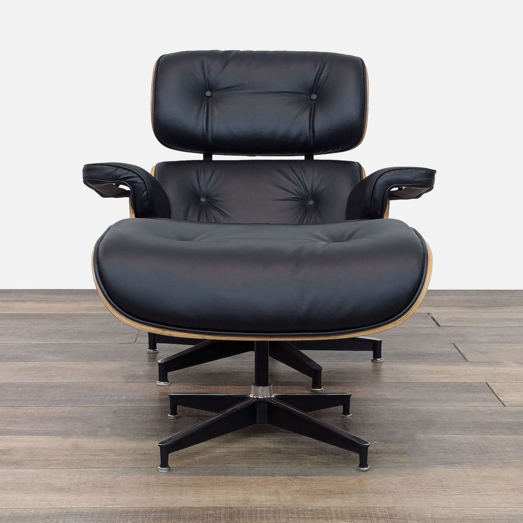 Eames Style Mid Century Modern Lounge Chair and Ottoman