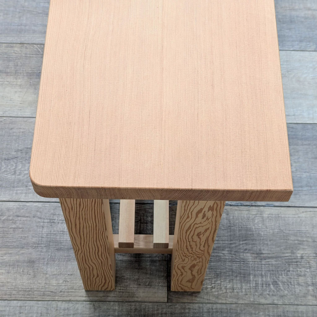 the side table is made from solid oak.