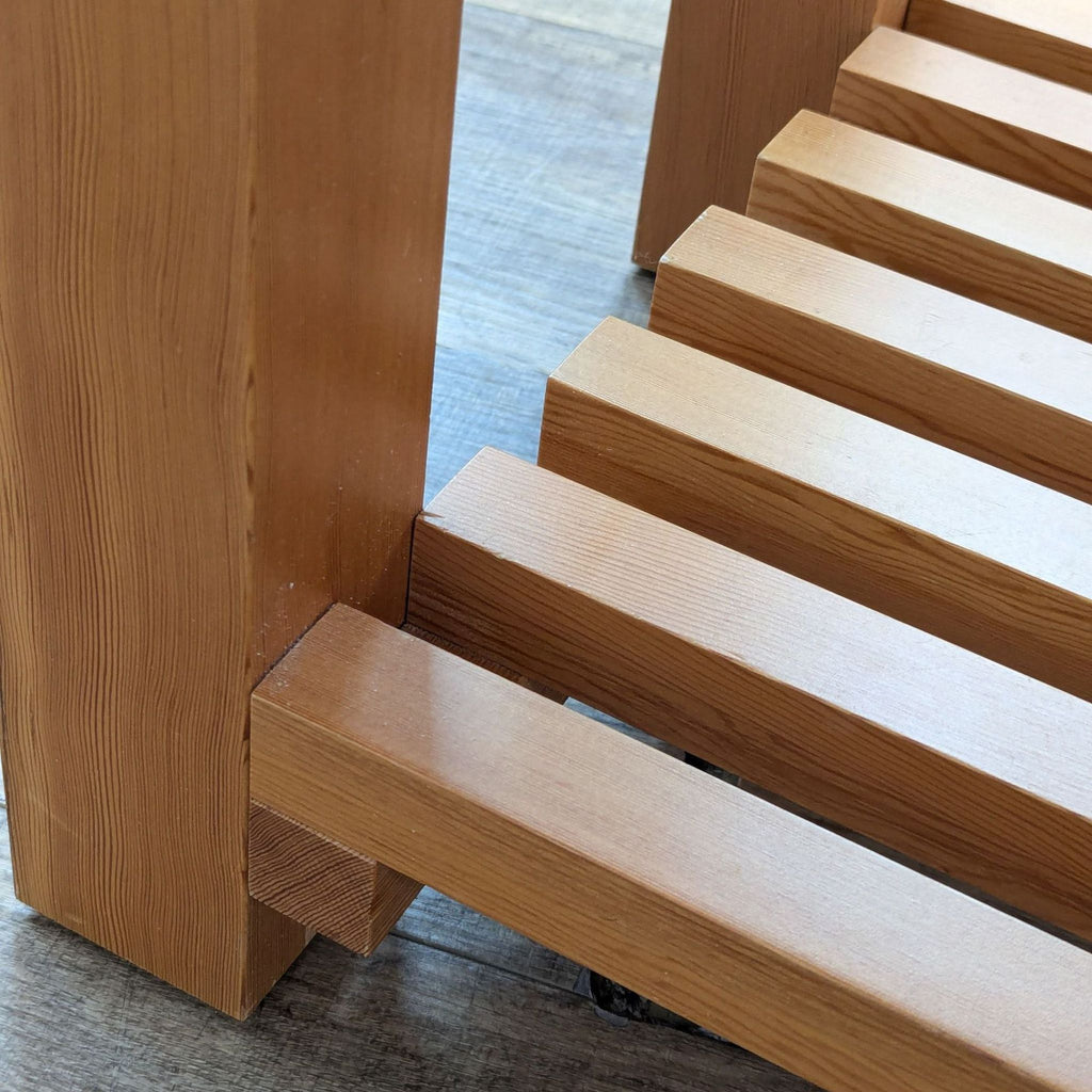 Wooden Bench with Lower Storage Shelf