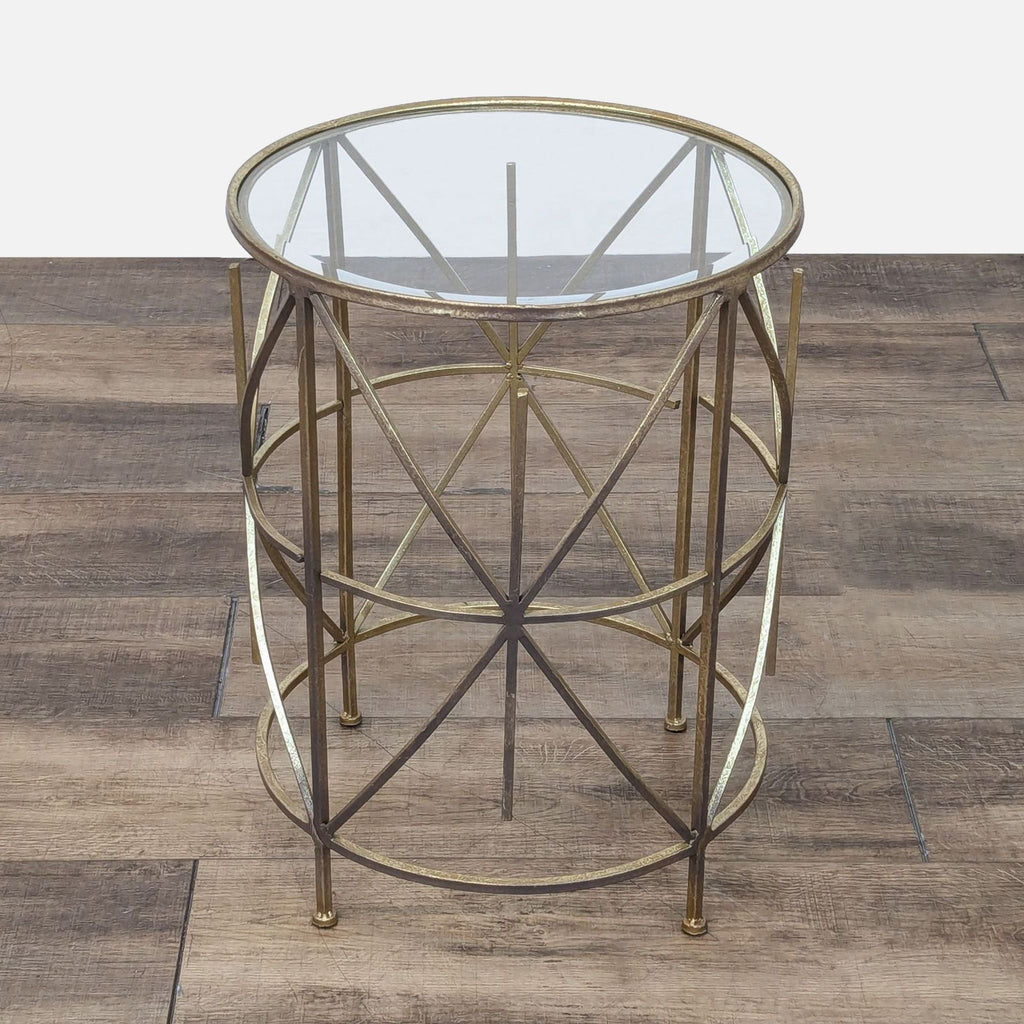 the urban port upt - 195118 brass round side table