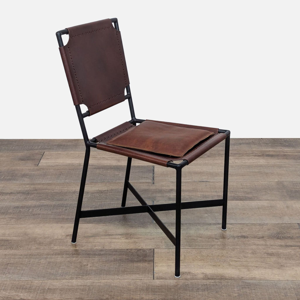 Crate & Barrel Laredo Leather Dining Chair