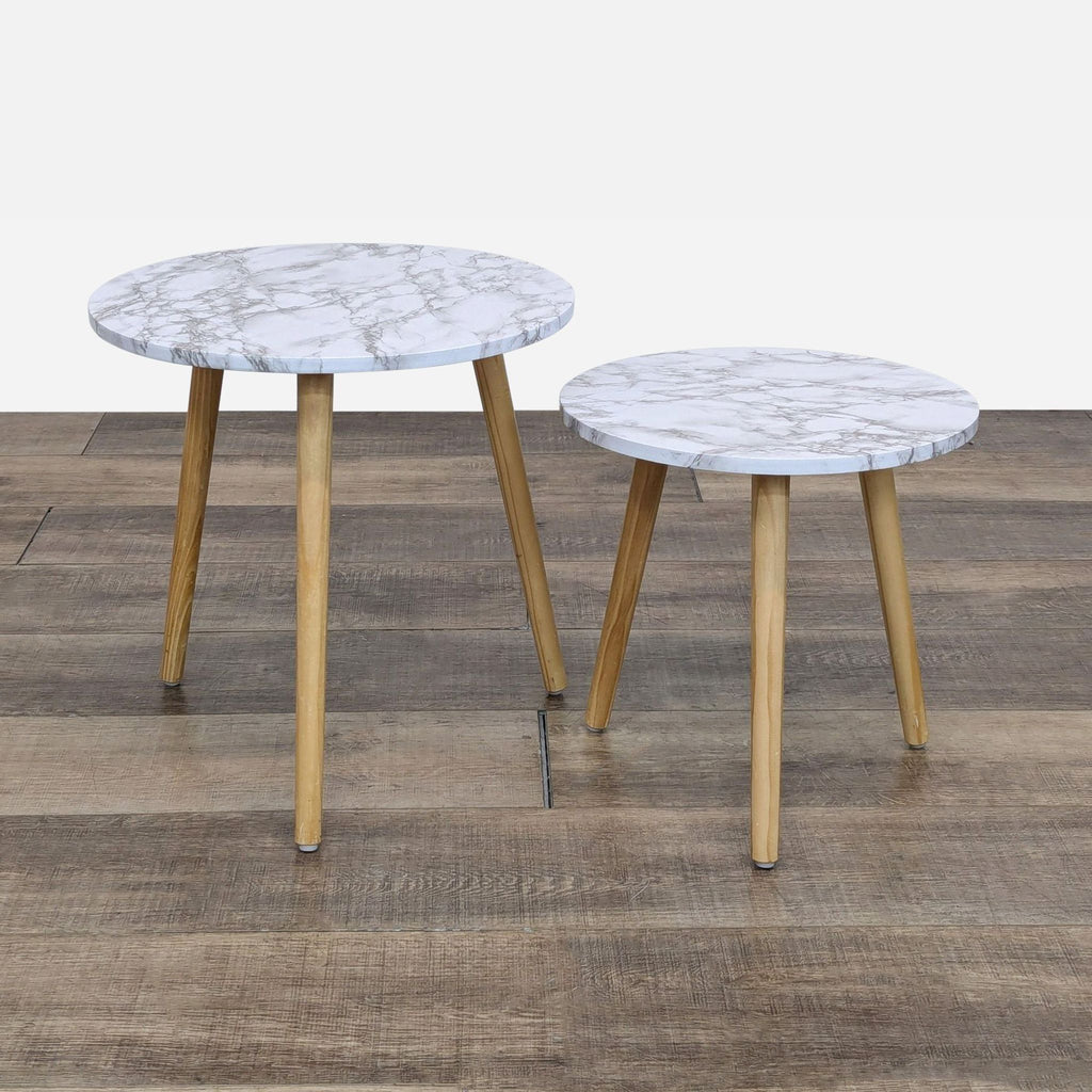 Faux Marble Set of Nesting Tables