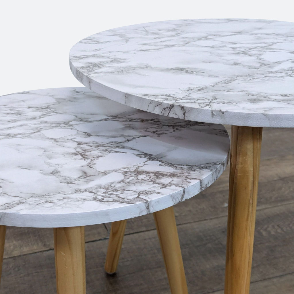 Faux Marble Set of Nesting Tables