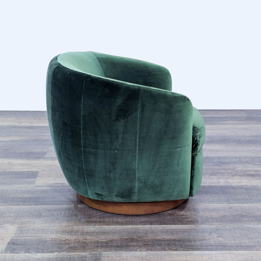 a pair of vintage italian velvet chairs