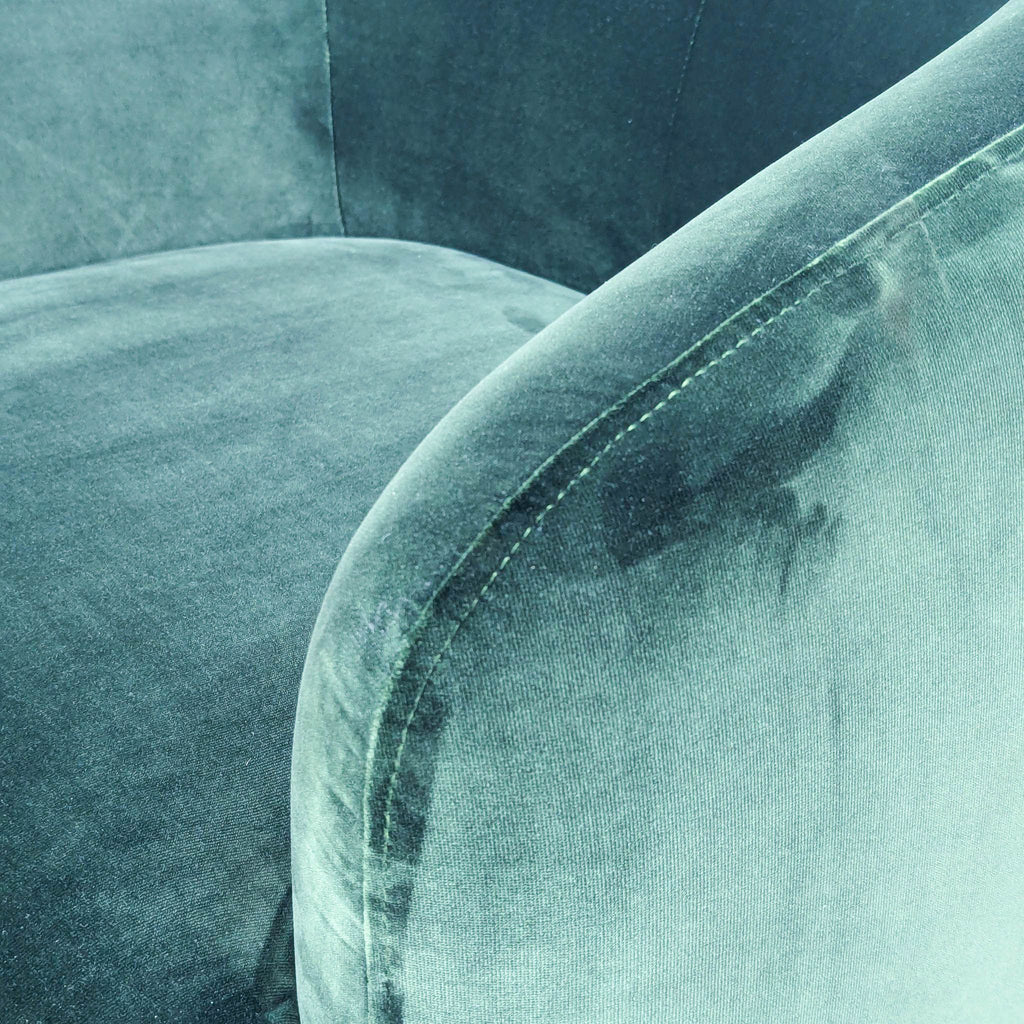 Modern Green Velvet Swivel Chair by Jason Furnitire