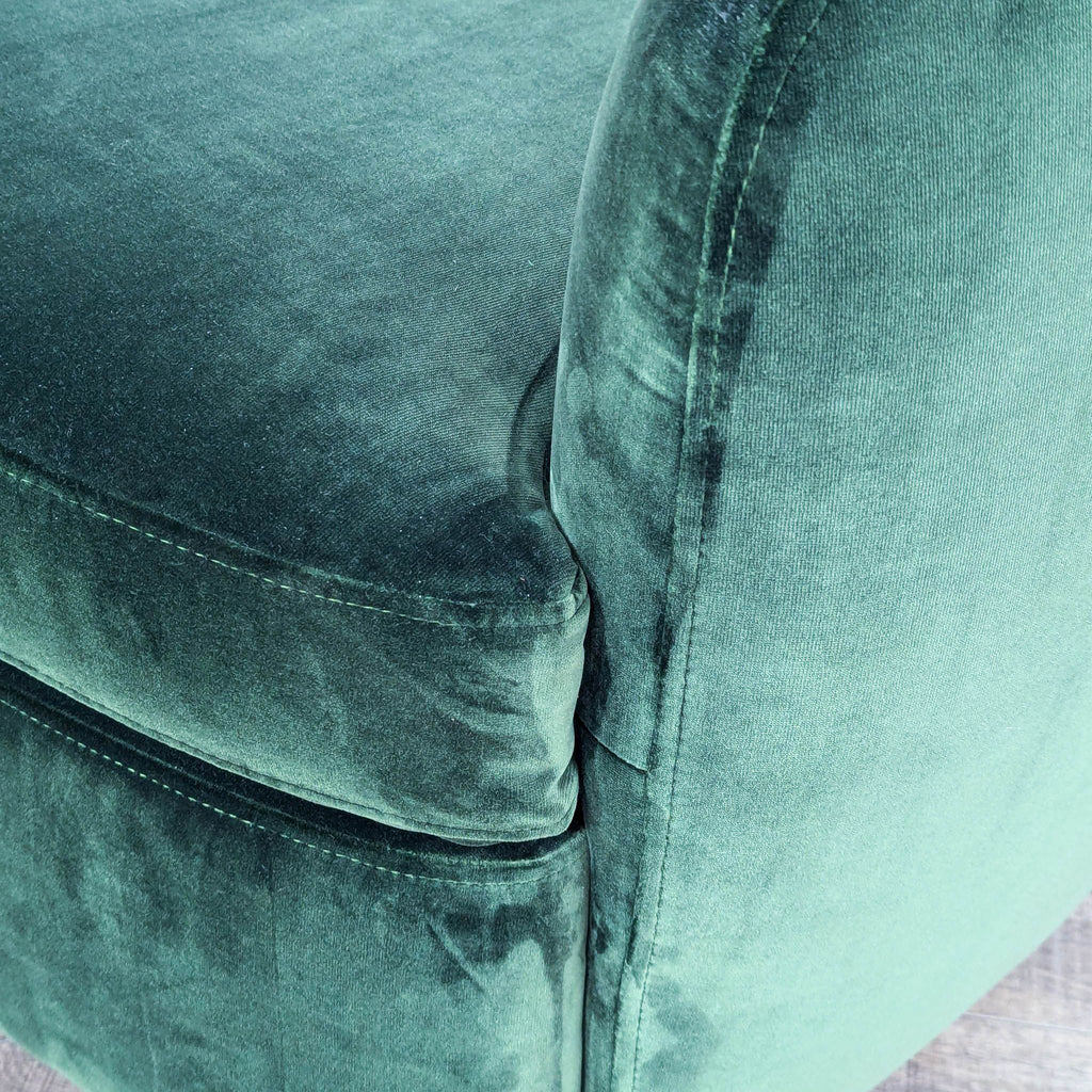 Modern Green Velvet Swivel Chair by Jason Furnitire