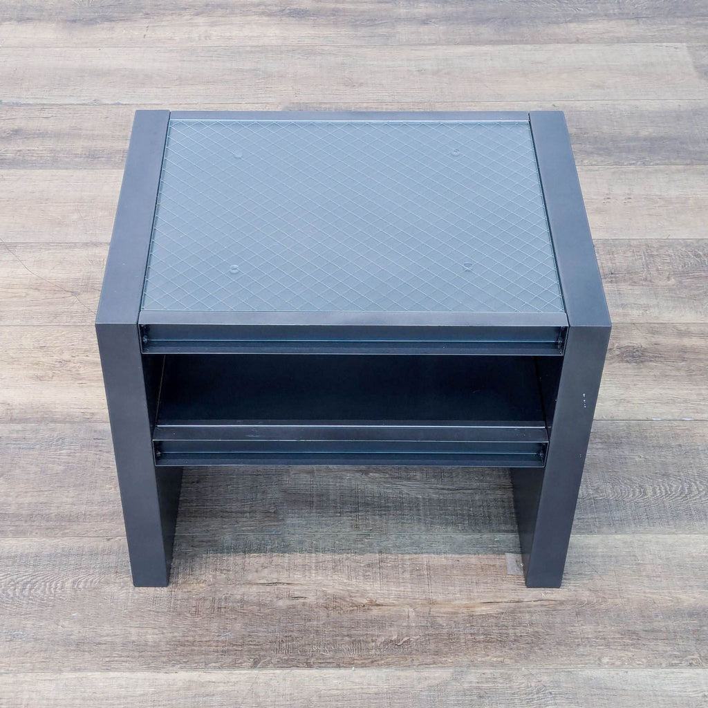 CB2 Metal End Table with Shelf