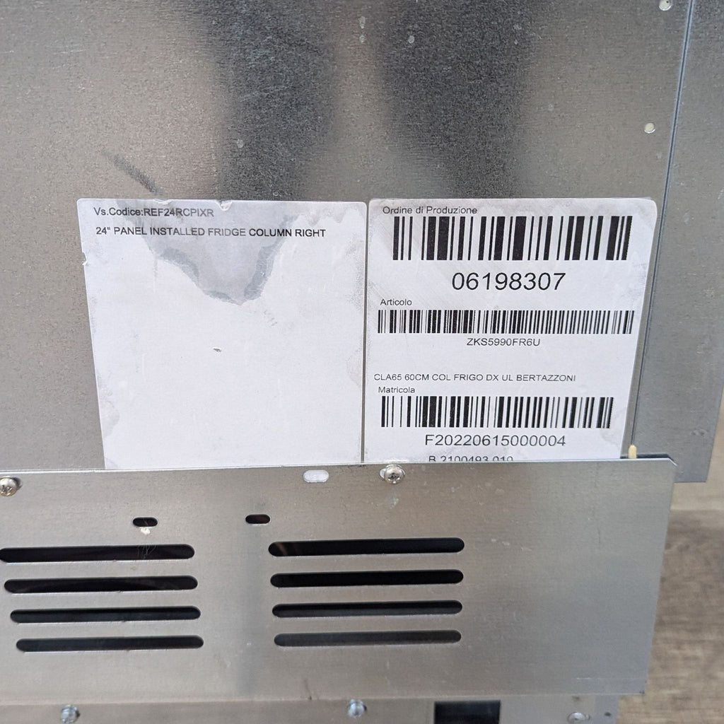 New Bertazzoni 18" and 24" Built-in Freezer Column Stainless Steel