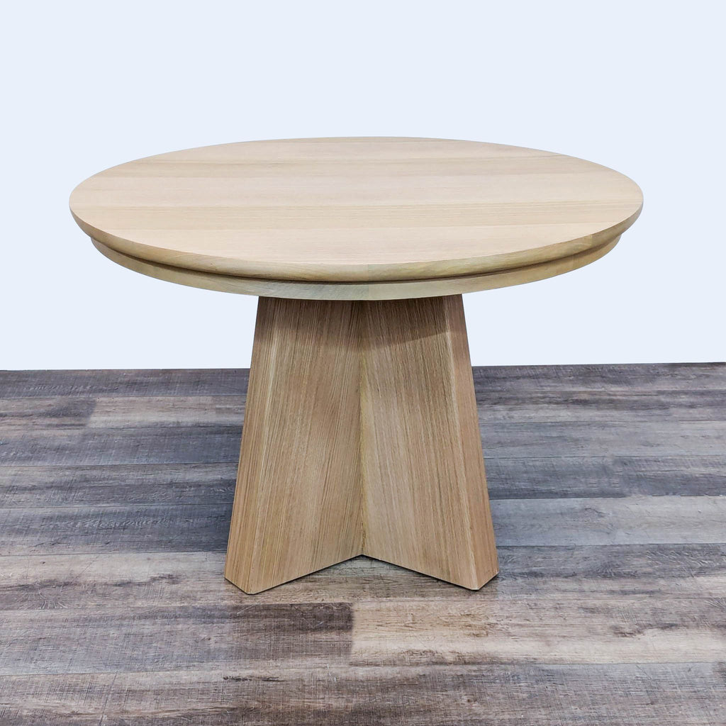 the table is made from solid wood.