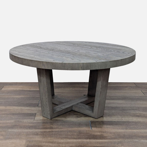 round coffee table with a square base