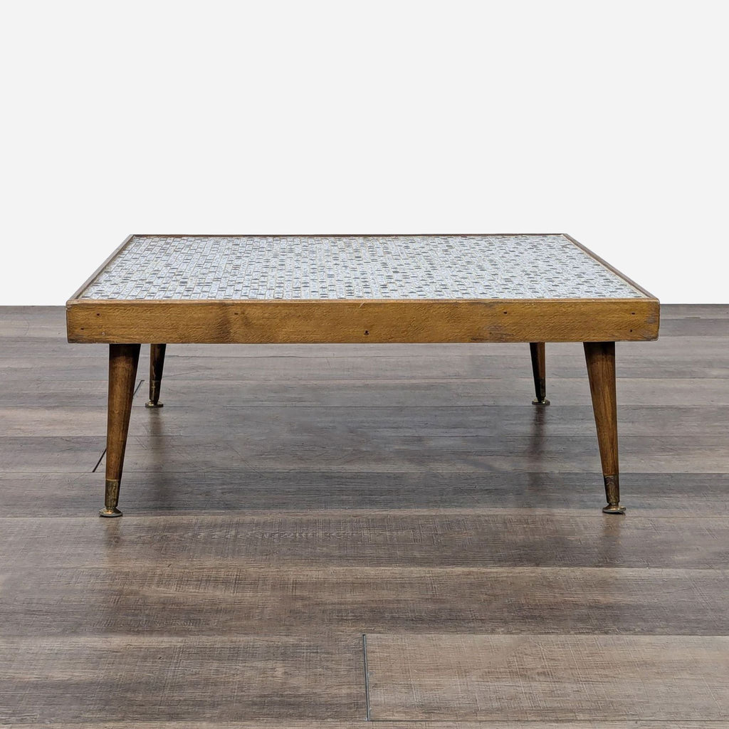 Mid-Century Mosaic Top Coffee Table