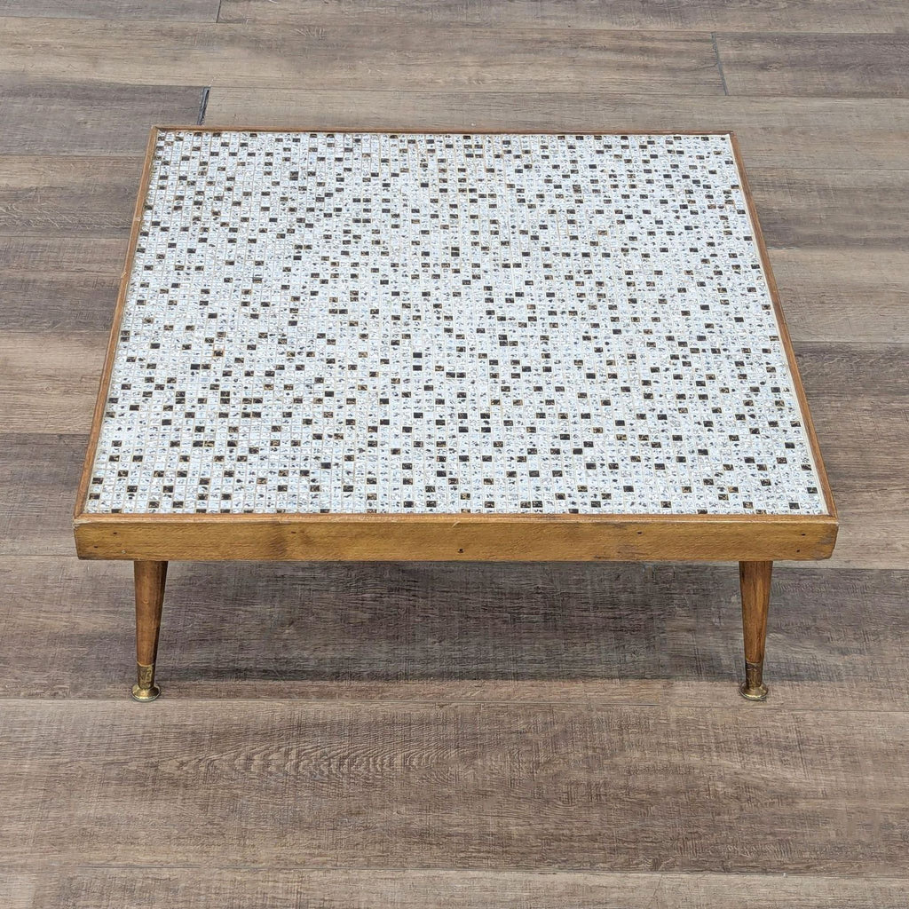 Mid-Century Mosaic Top Coffee Table