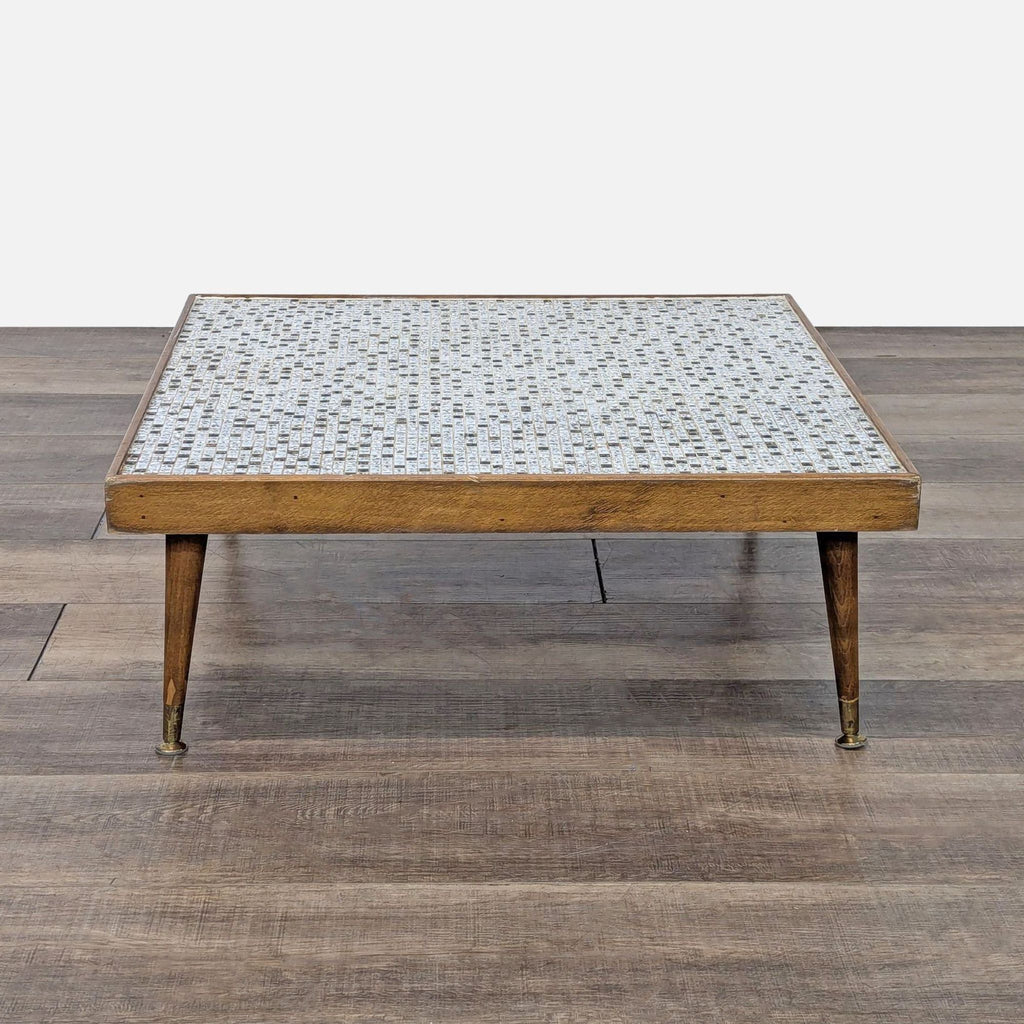 Mid-Century Mosaic Top Coffee Table