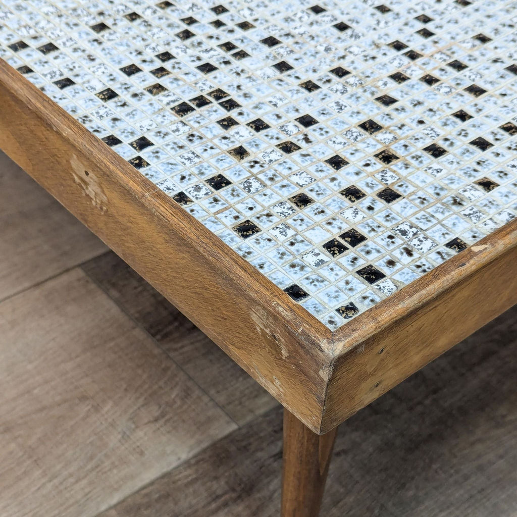 Mid-Century Mosaic Top Coffee Table