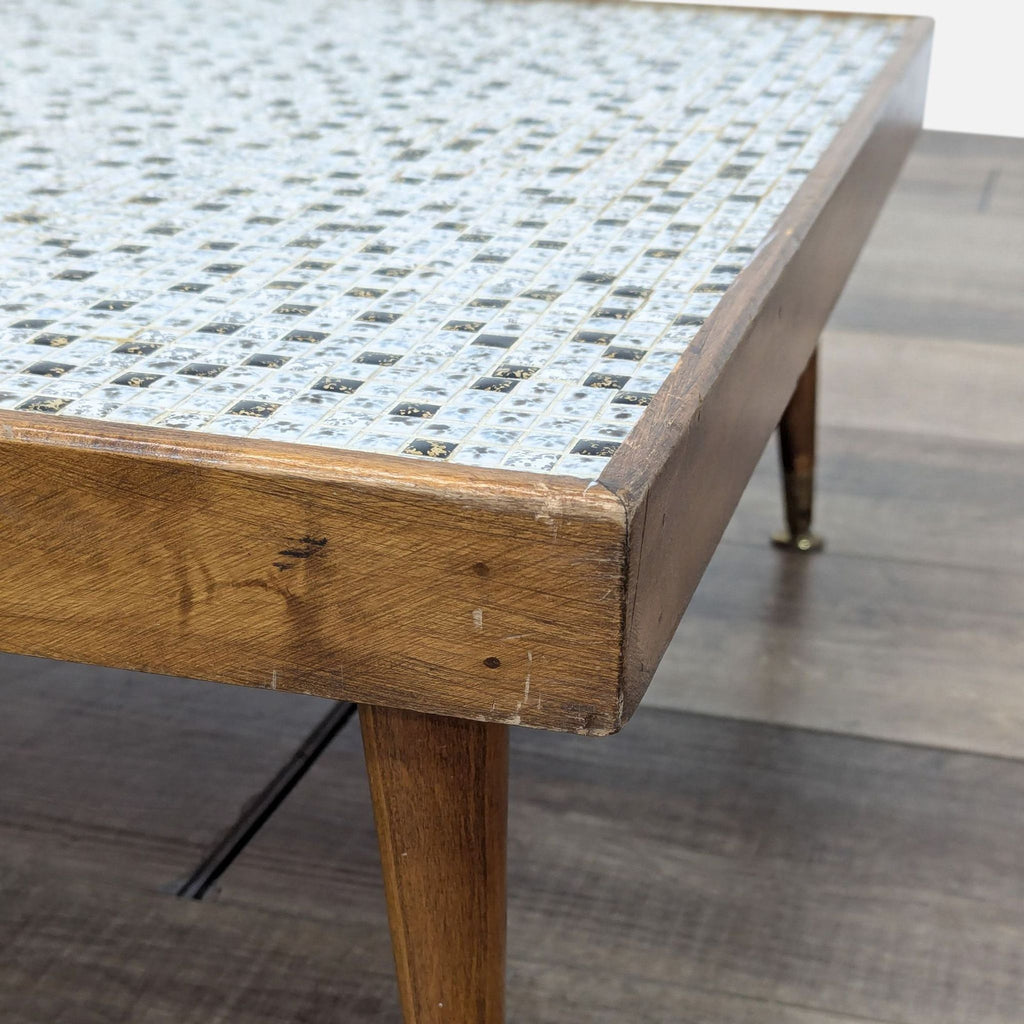 Mid-Century Mosaic Top Coffee Table