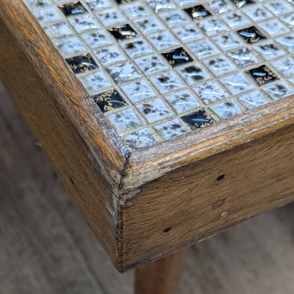 Mid-Century Mosaic Top Coffee Table