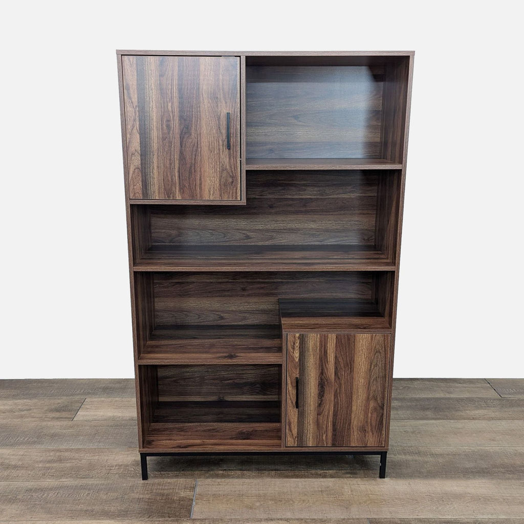 the [ unused0 ] bookcase is made from solid walnut and has a single shelf with three