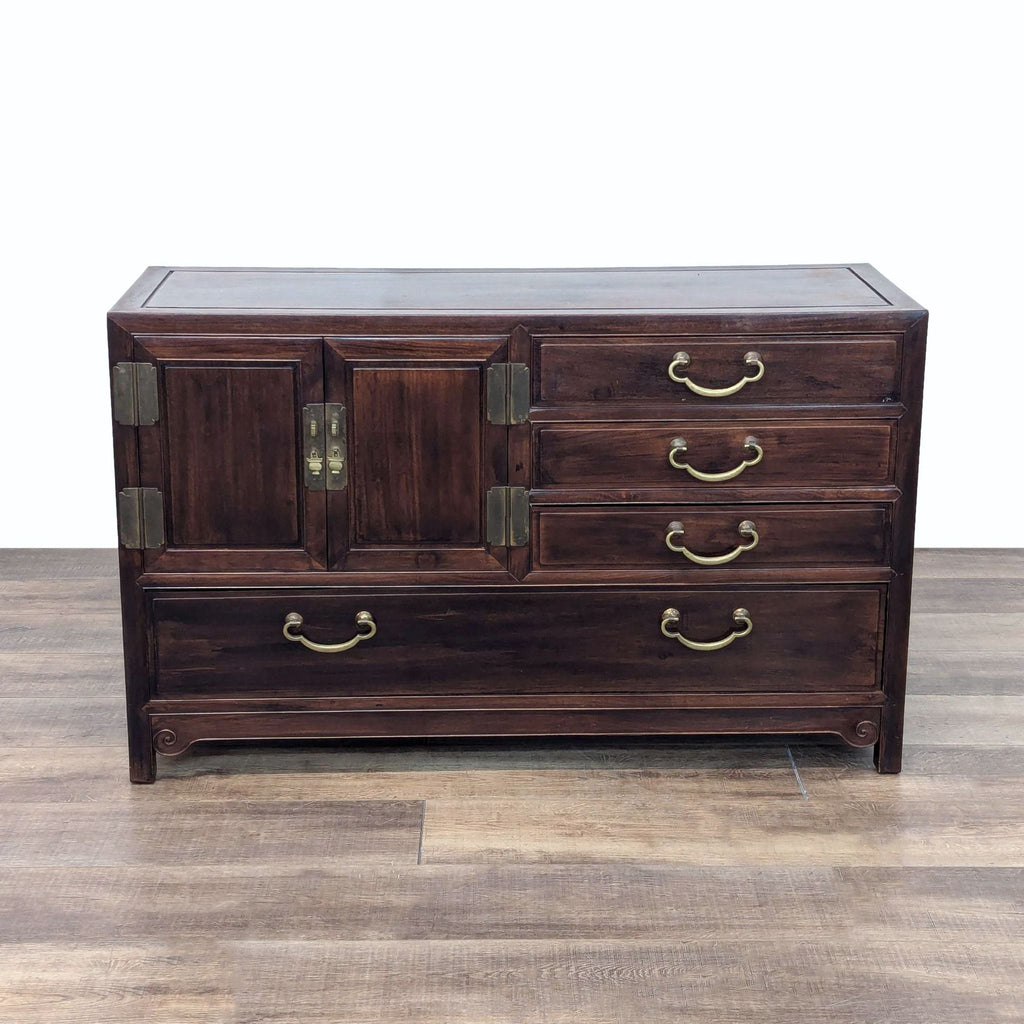 a late 19th century mahogany chest of drawers