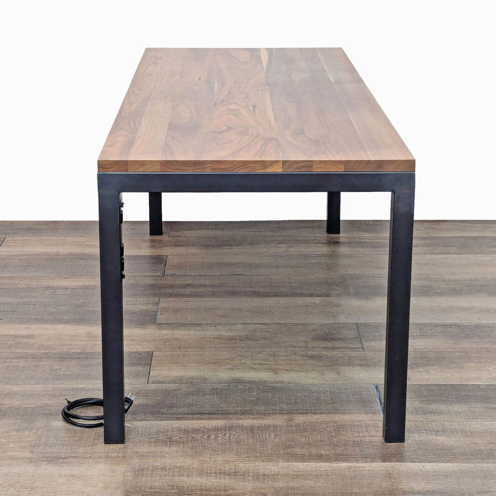 the urban port brown and black industrial style coffee table