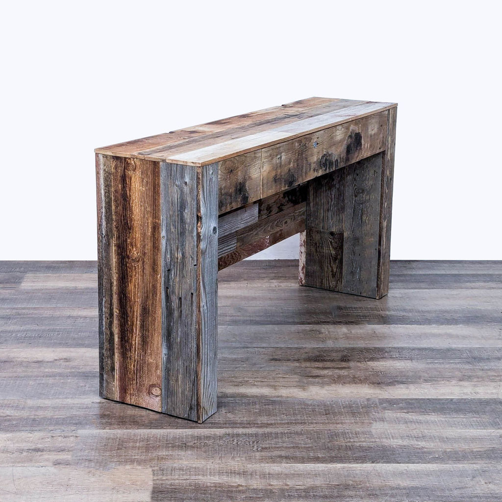 Reclaimed Wood One Drawer Console Table