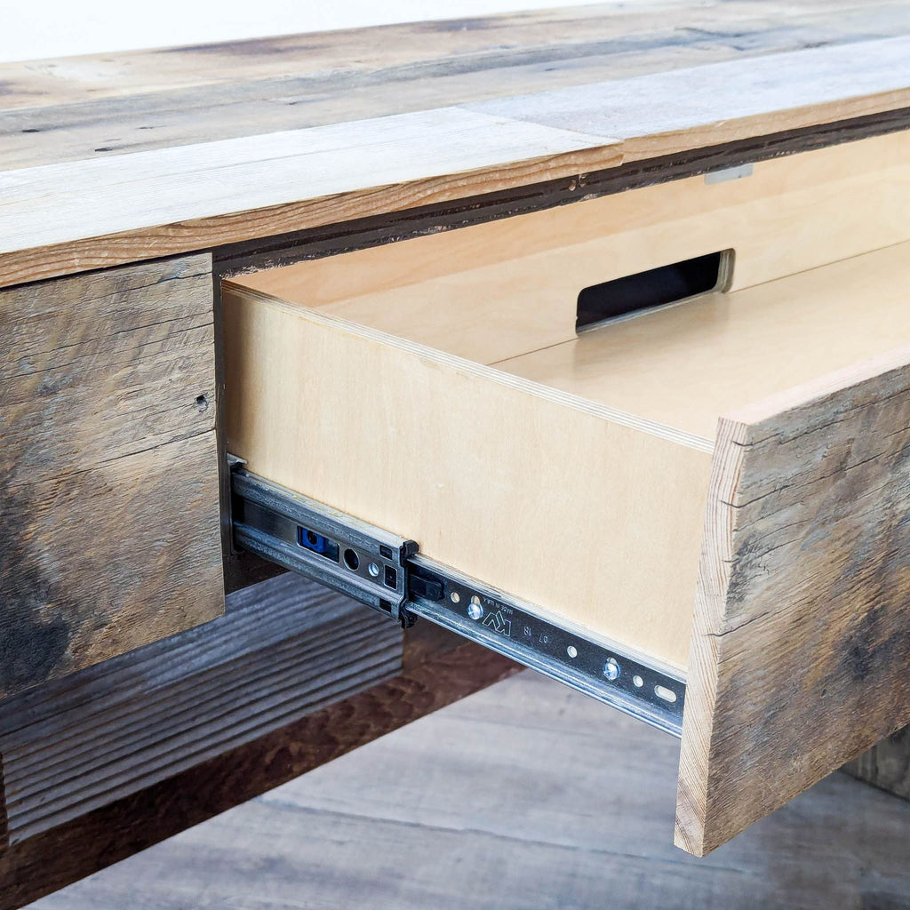 Reclaimed Wood One Drawer Console Table