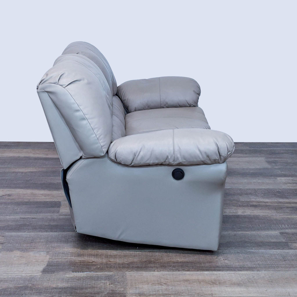 Berkline Plush Leather Reclining Loveseat