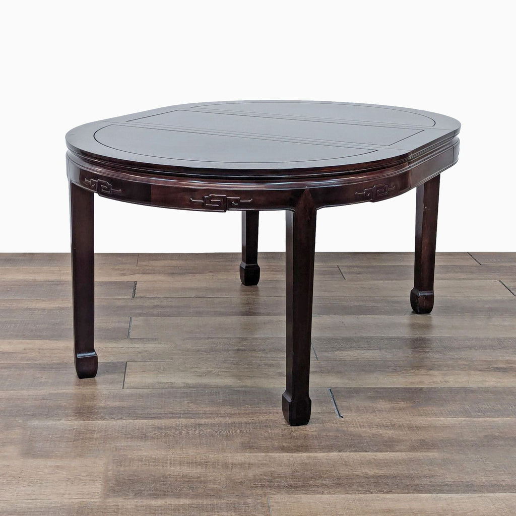 Rosewood Chinese 7-Piece Dining Set with Expanding Table