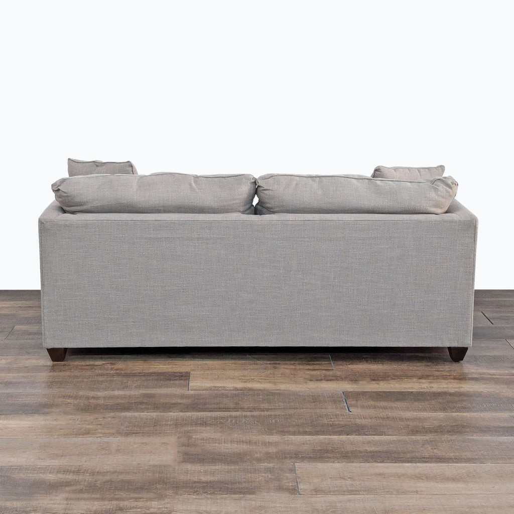 Grey Sleeper Sofa with Plush Cushions and Mattress