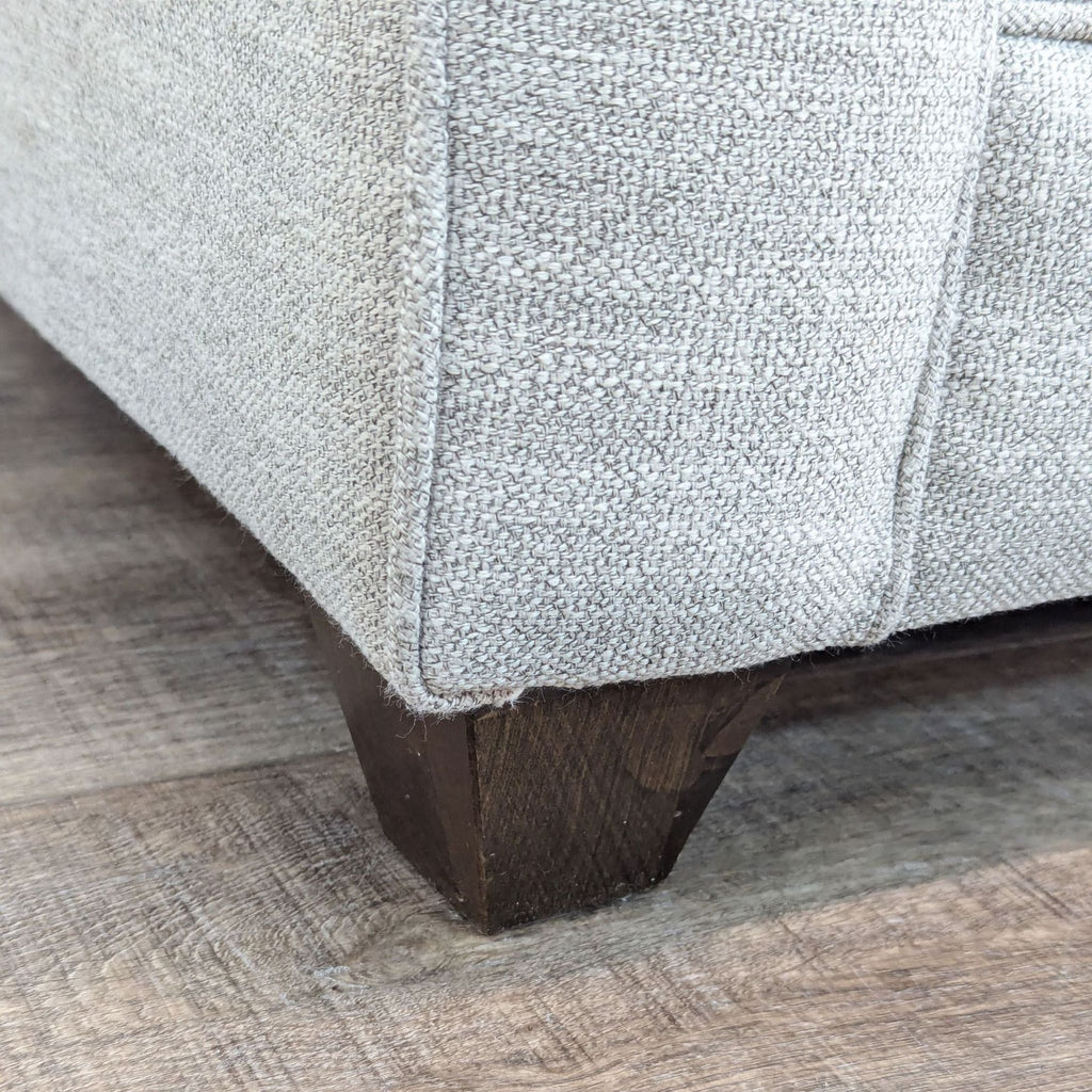 close up of the base of a sofa