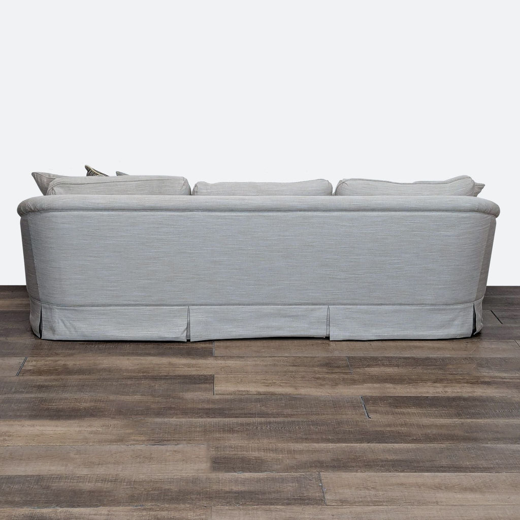 Curved Back 3-Seat Sofa with Accent Pillows