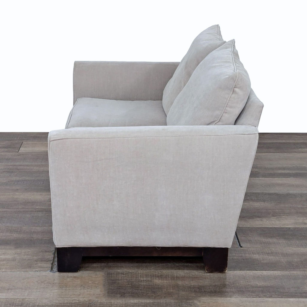 Beige Loveseat with Contemporary Design