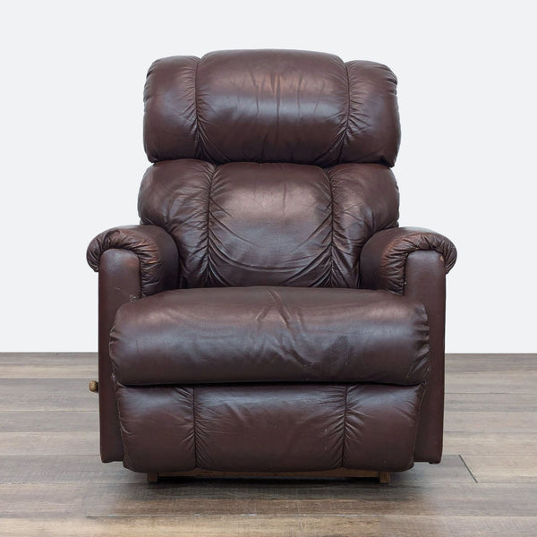 photo of the [ unused0 ] lift chair in brown leather.