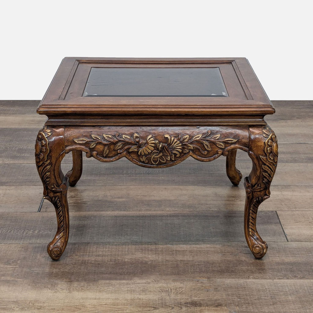 a 19th century chinese carved wood coffee table