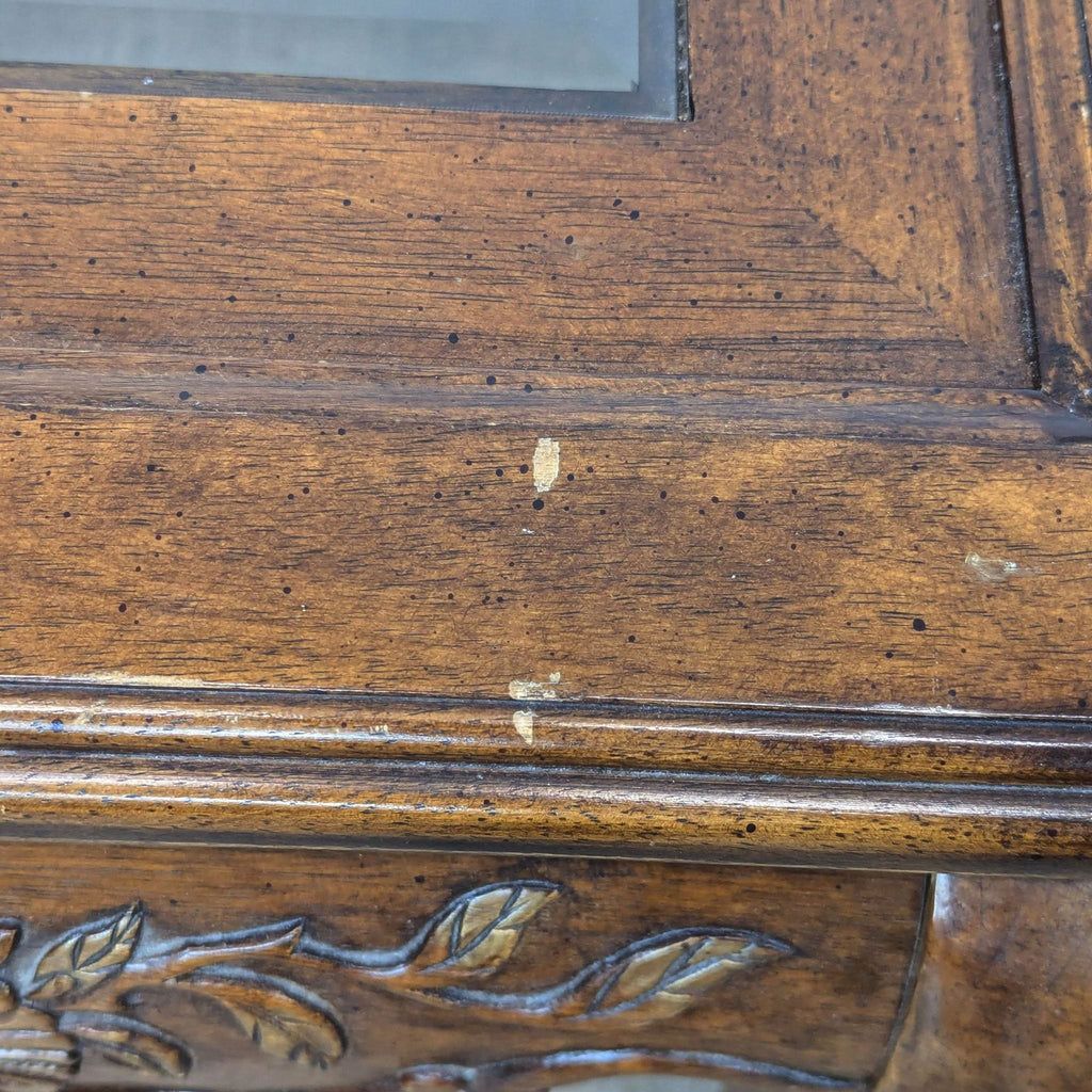 Carved and Gilded Glass Top End Table