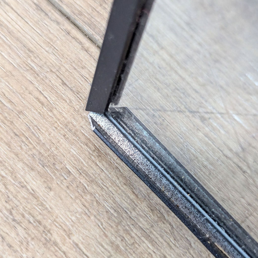 the metal frame is cut to the side.