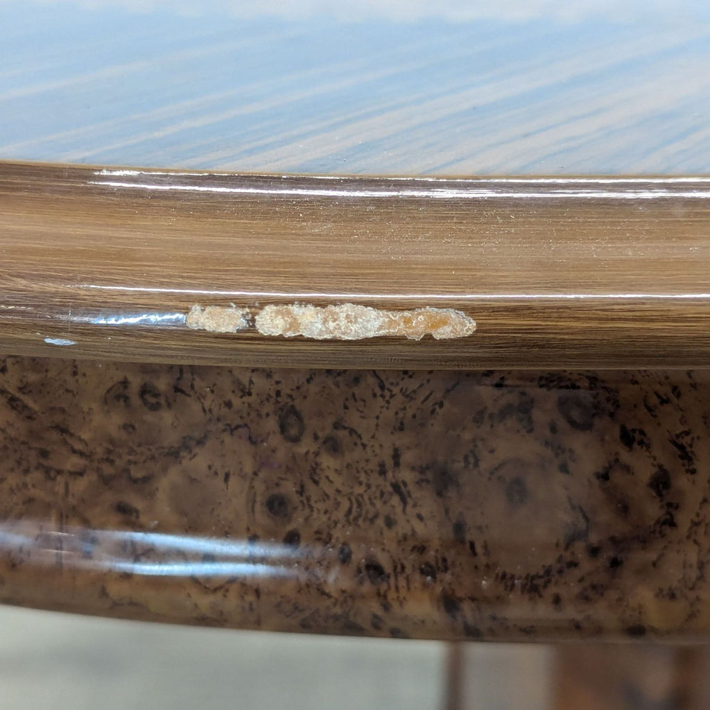 a [ unused0 ] style walnut and marble top coffee table