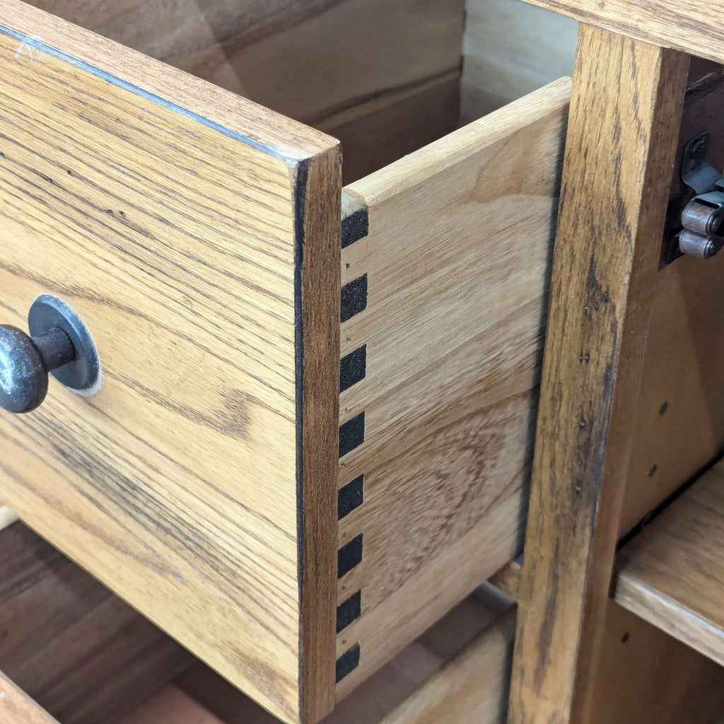 Wood Media Cabinet with Ribbed Glass Paneled Cabinet Doors