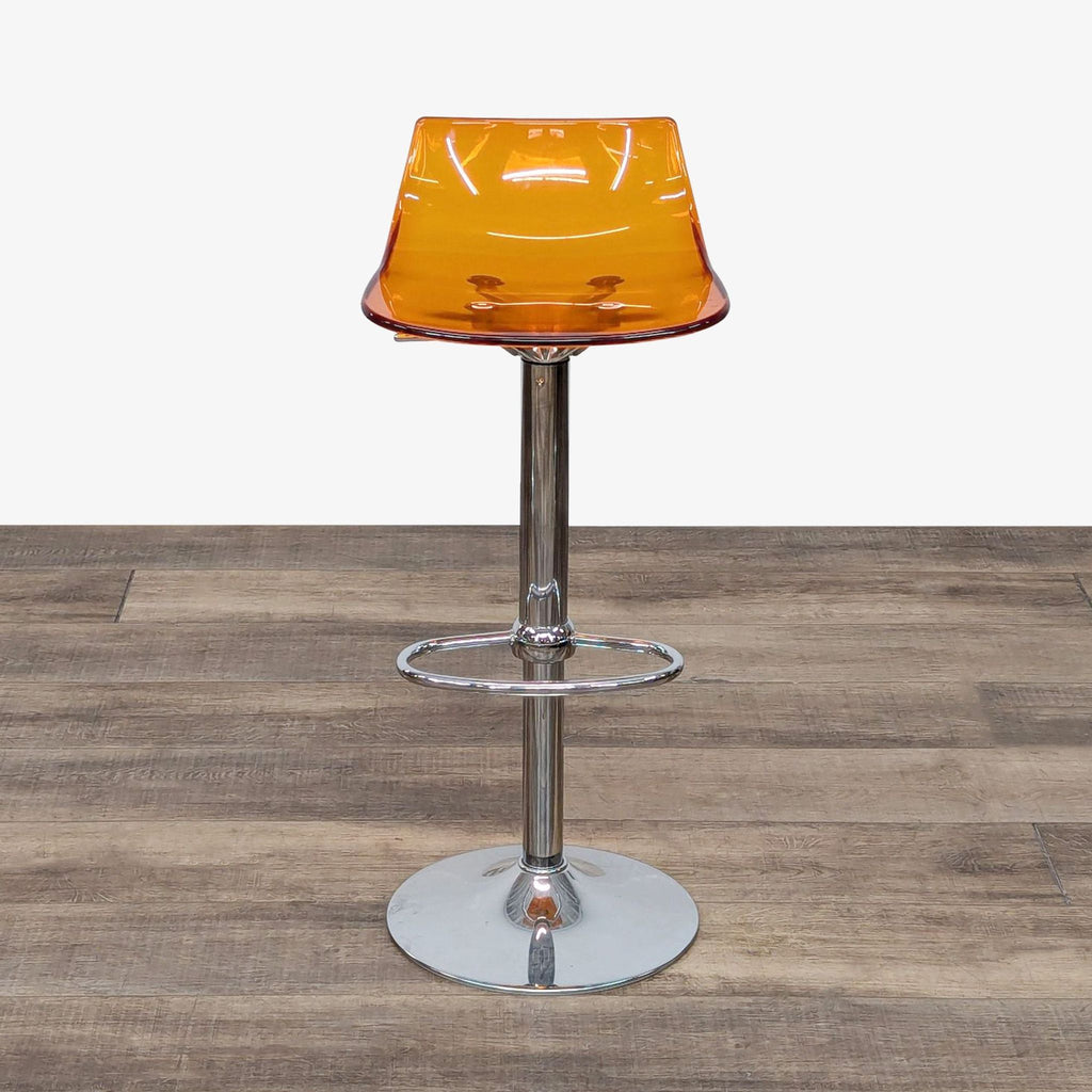 Set of 3 Modern Style Acrylic Adjustable Bar Stools