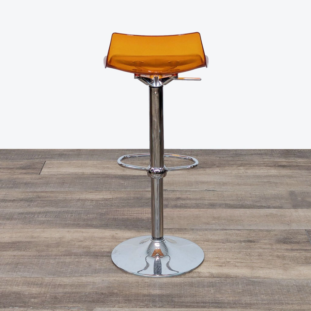 Set of 3 Modern Style Acrylic Adjustable Bar Stools