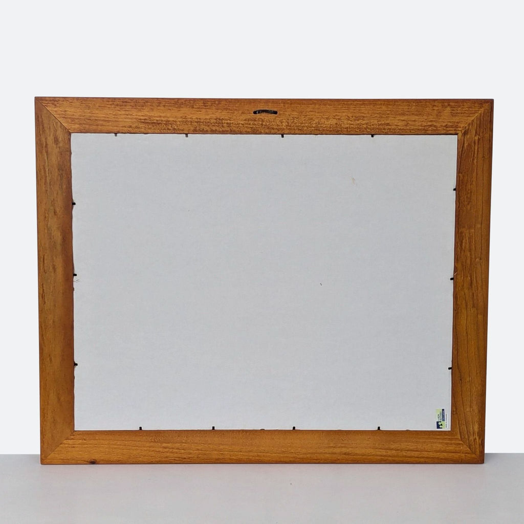 a framed wood picture frame with a wooden frame.