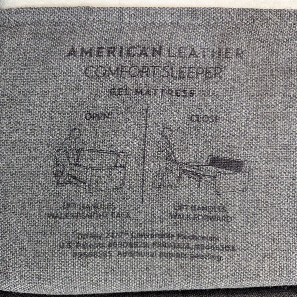 an american leather comfort sleeper mattress label.