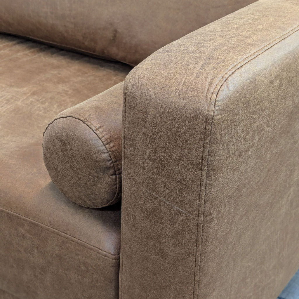 Modern 3-Seat Light Brown Sofa