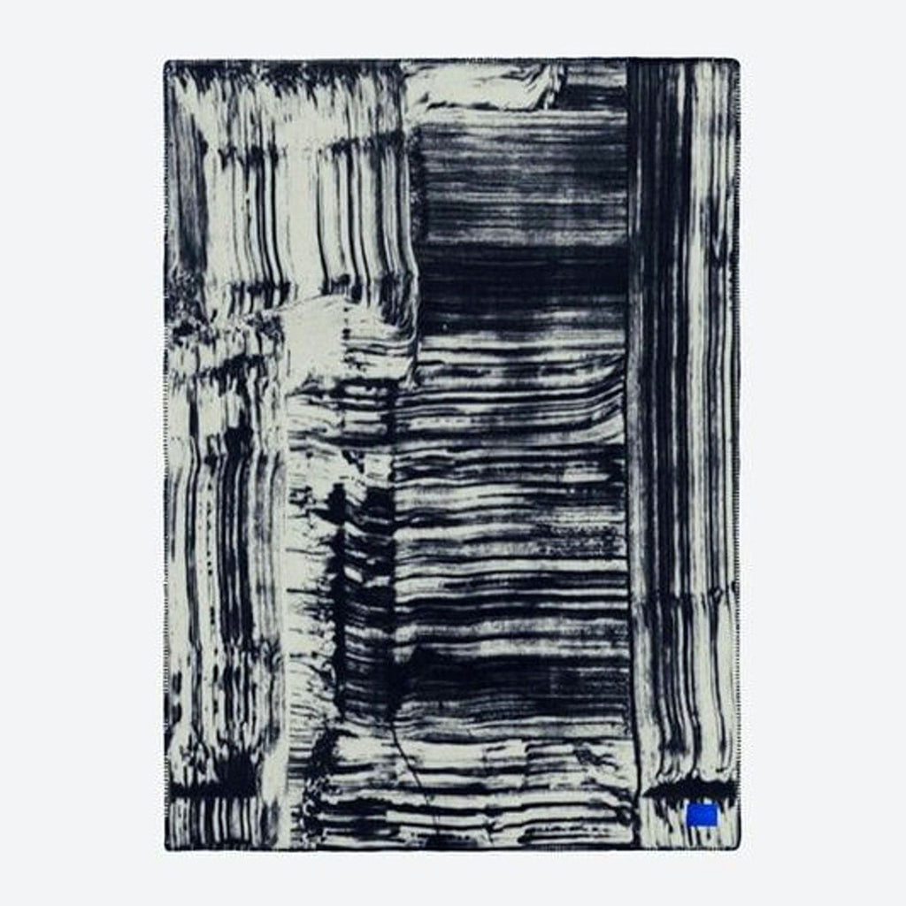 a painting of a black and white abstract pattern